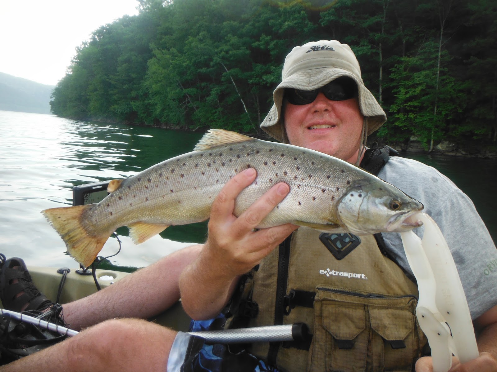 Long Island Kayak Angler Pepacton Reservoir Brown Trout June 26, 2013