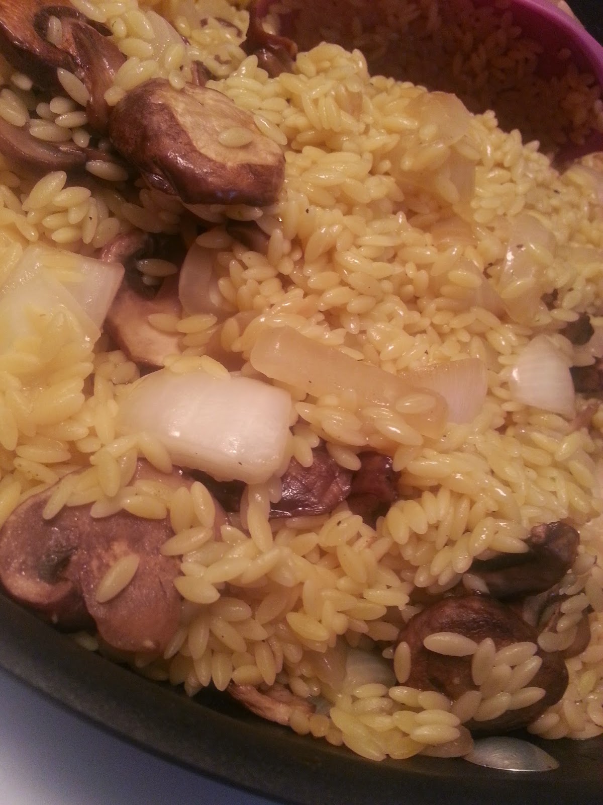 Natalie's Noms Mushroom and Onion Orzo
