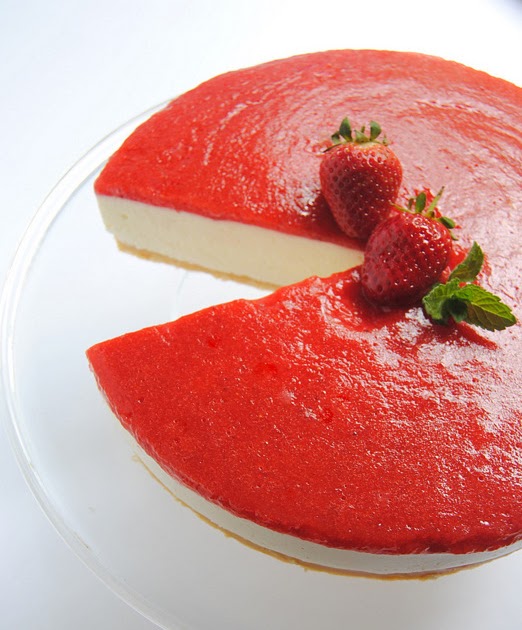 Buttermilk Cheesecake with a Fresh Strawberry Topping Scrumptious