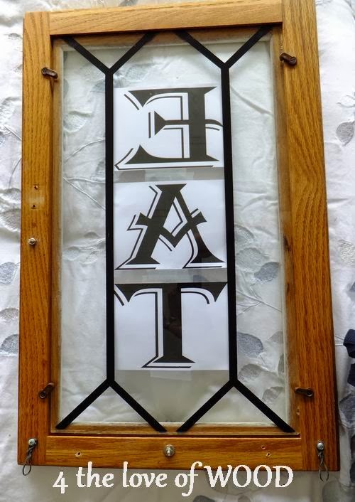 4 the love of wood MAKING A KITCHEN EAT SIGN painting on glass