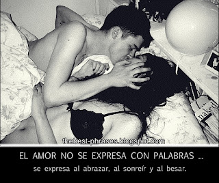 El amor no se expresa con palabras, se expresa al abrazar, al sonreír y al besar.