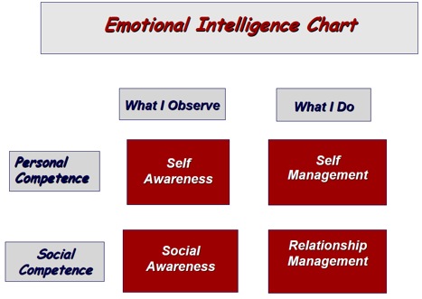 emotional intelligence four domains areas eq chart awareness social emotions personal