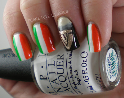 St Patty's Day, St Paddy's Day, St Patrick's Day, Nail Art, Irish Flag, Guinness beer