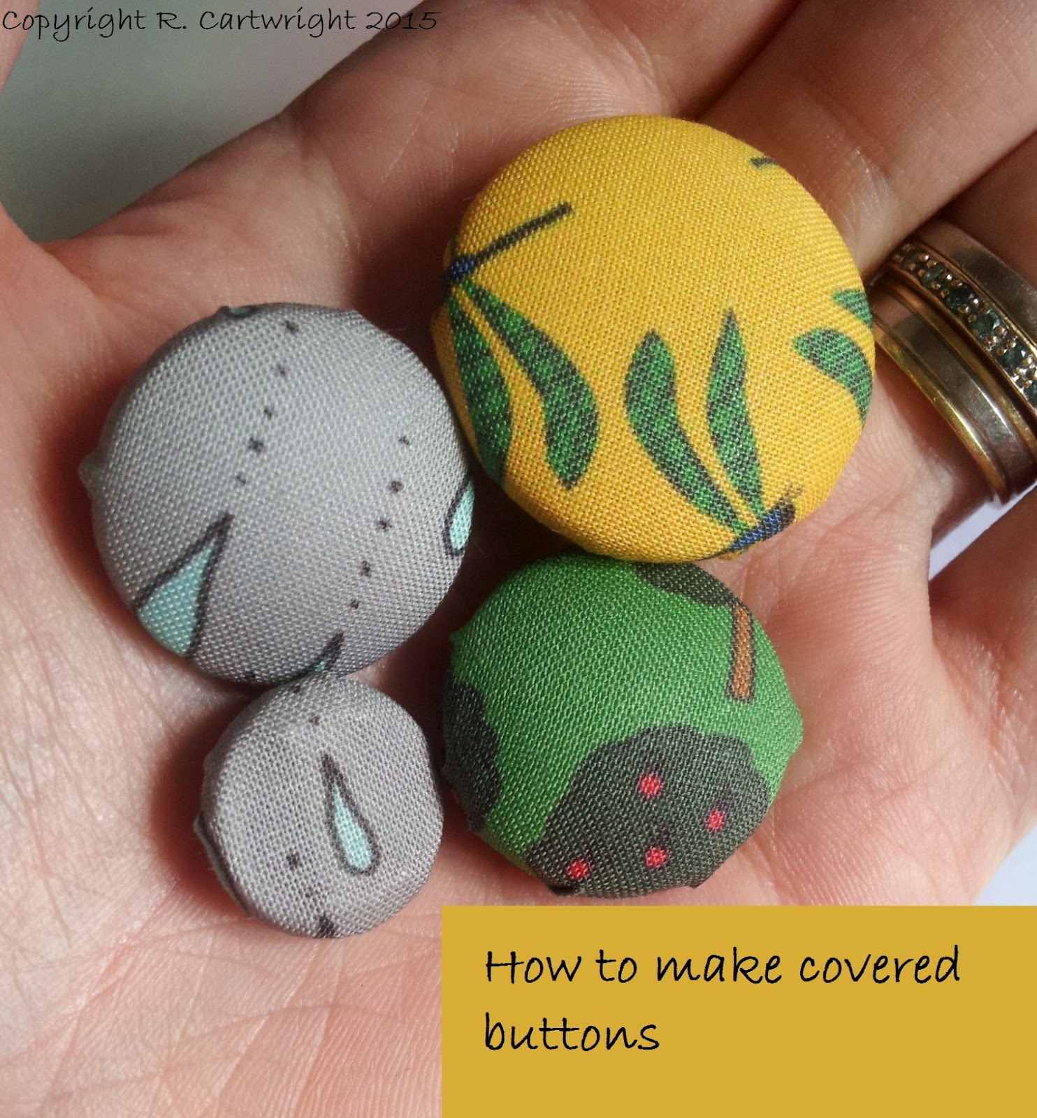 DIY Button Cover Tutorial: How to Cover Buttons with Fabric