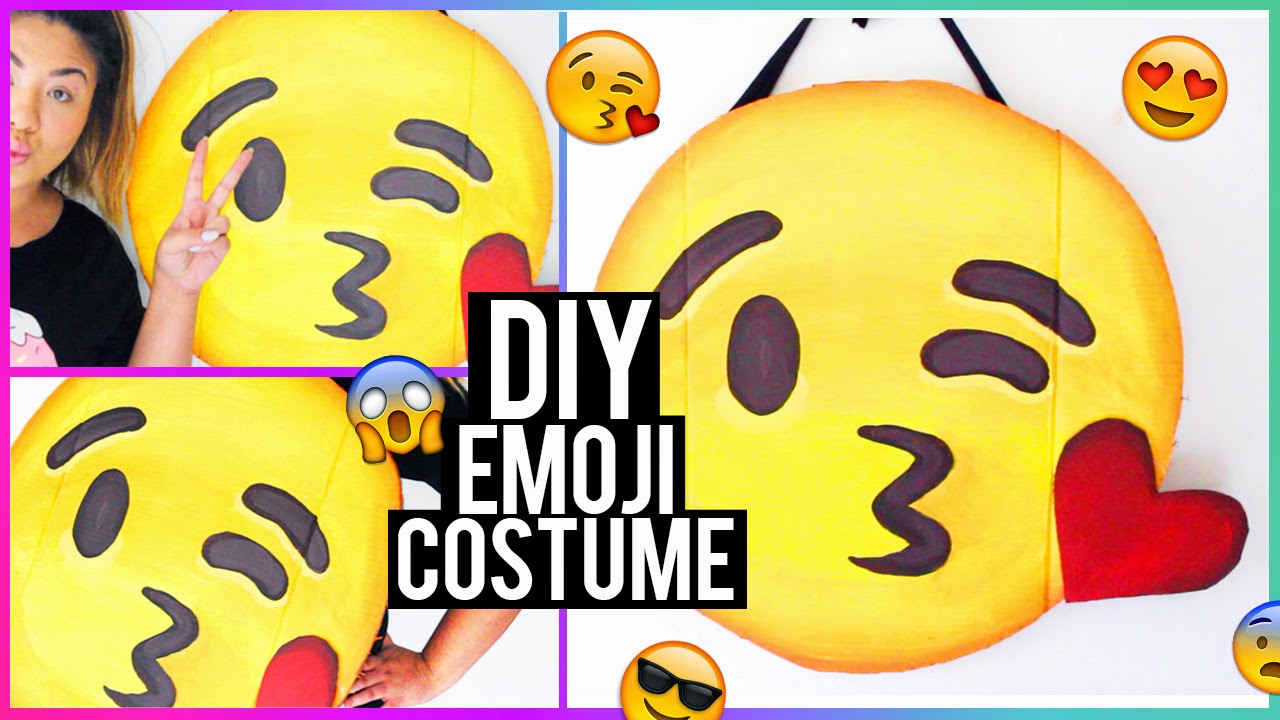 Hellomaphie DIY Emoji Halloween Costume!
