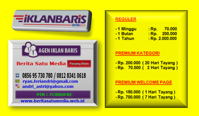 Tarif iklan detik.com dan iklanbarisdetik.com 0856 95 730 780