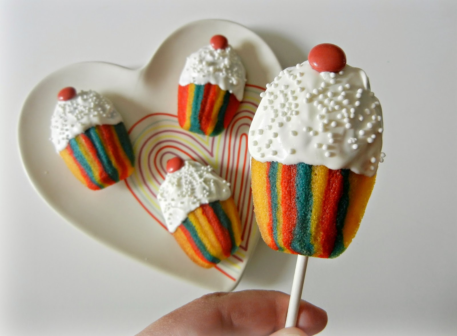 Sugar Swings! Serve Some Colorful Cupcake Pops Made from Madeleine Cookies