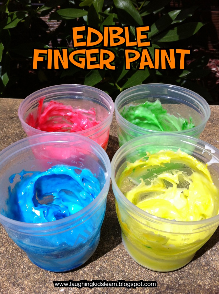 Edible Finger Paint Laughing Kids Learn