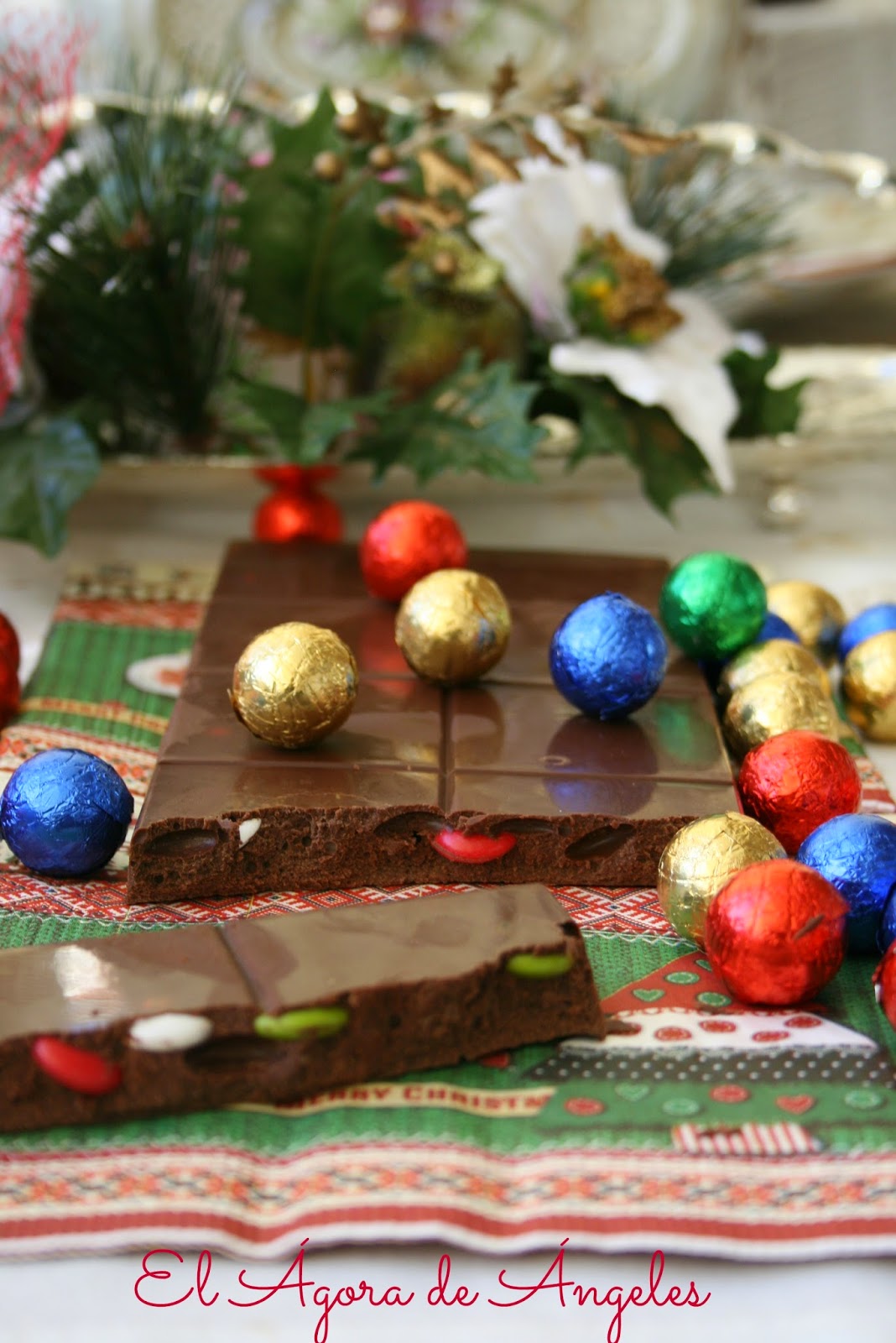 turrón de chocolate,Lacasitos, Navidad