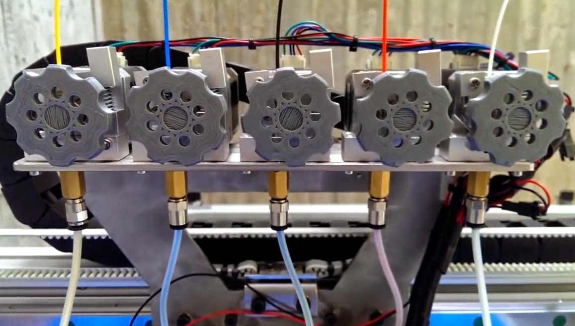 IMPROTABLE 1000 LARGE 3D PRINTER WITH MULTIFEED MIXING NOZZLE AND TWIN