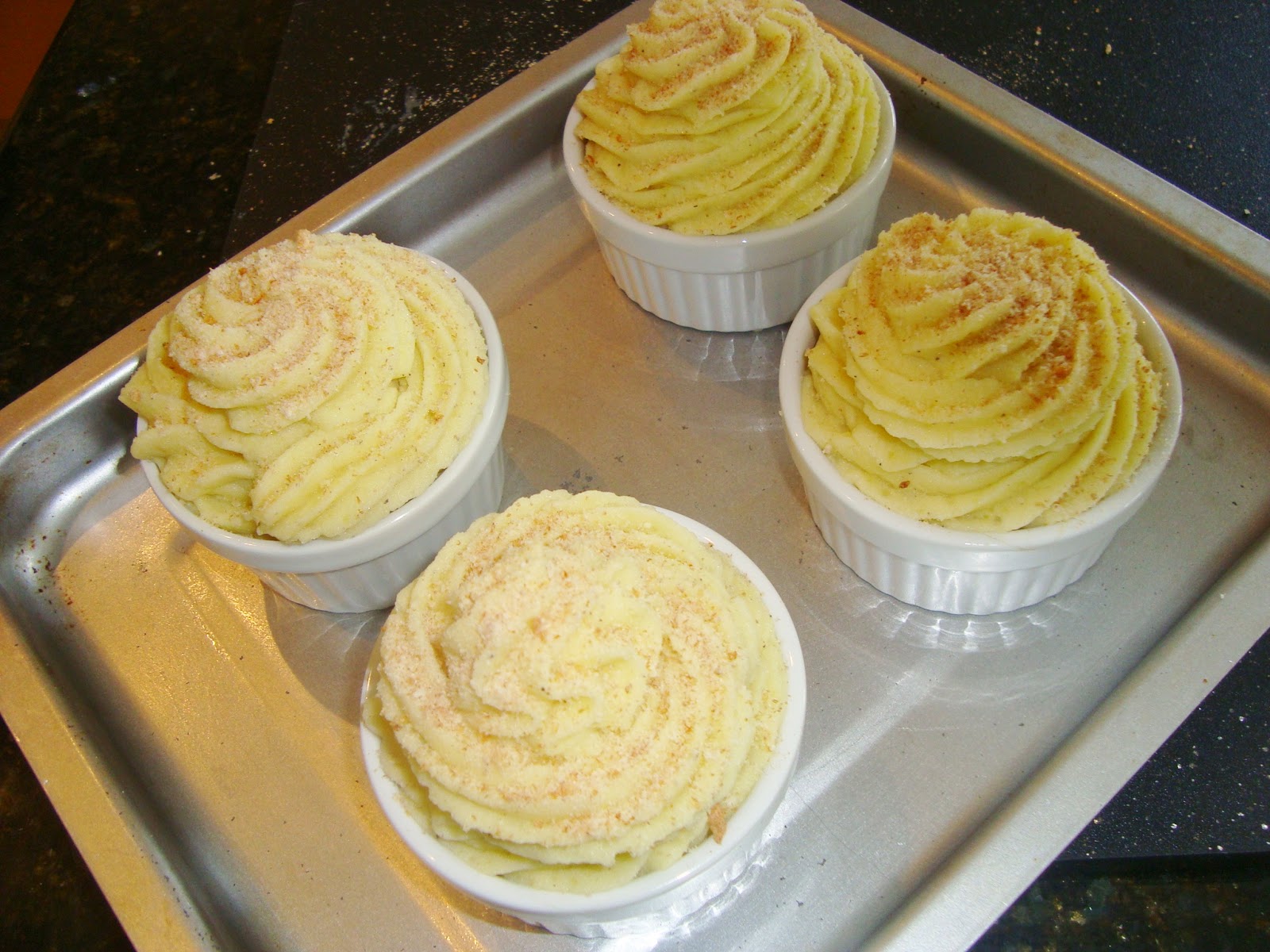 Someone's in the Kitchen Duchess Potatoes in Ramekins