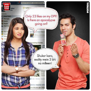 Varun & Alia Bhatt for Nestle's Fruita Vitals Print ads