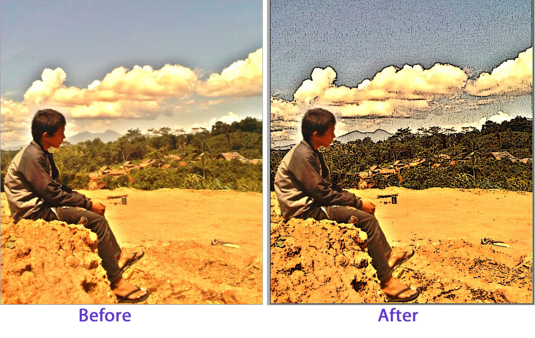 Tutorials Create Image Effect Using Poster Edge