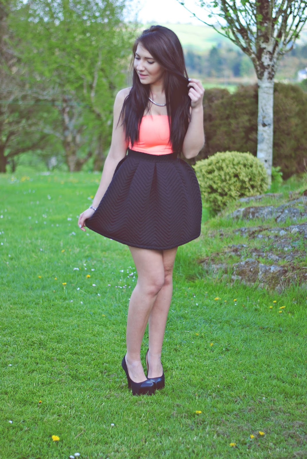 Orange and black