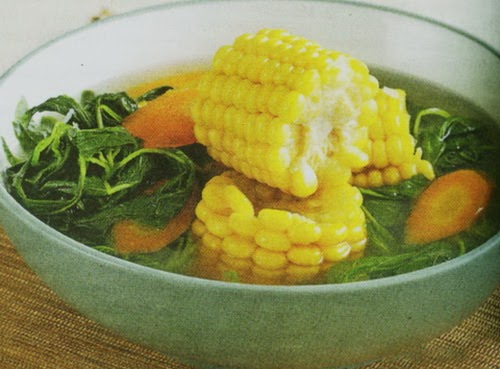 BUNDEL RESEP: SAYUR BENING BAYAM JAGUNG MUDA