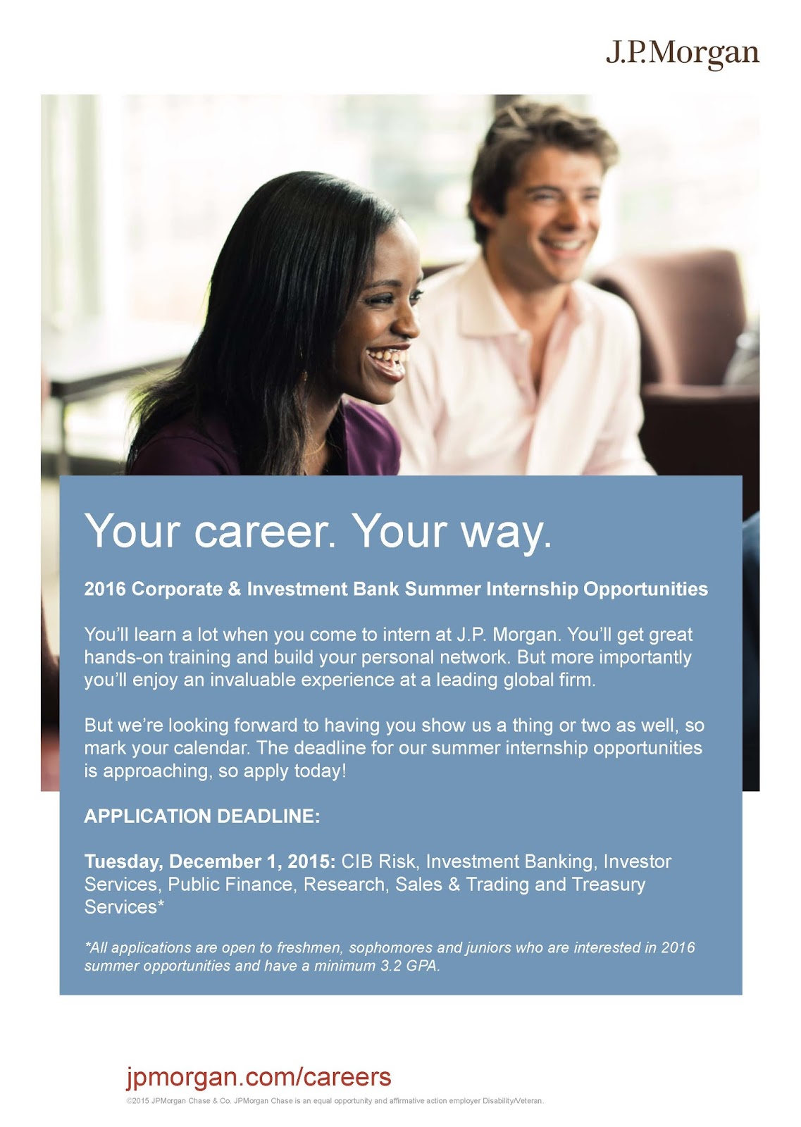 ECON Undergraduate Blog 2016 Summer Internship Opportunities with JP