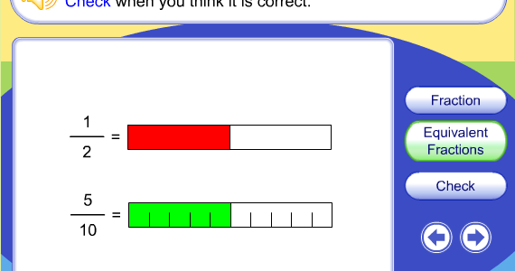 equivalent fractions math aids
