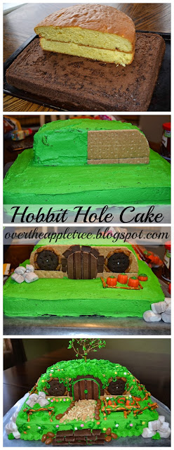 DIY Hobbit Birthday Cake by Over The Apple Tree