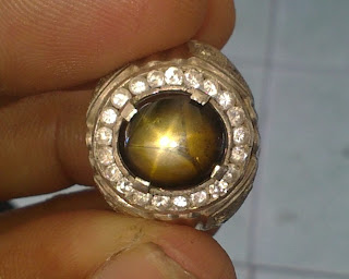 black golden star sapphire