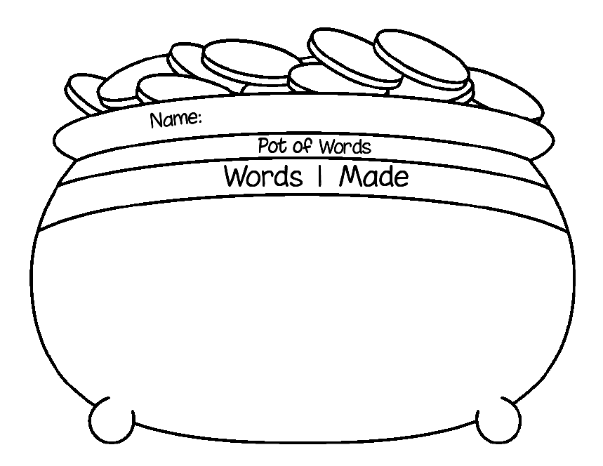 First Grade a la Carte Pot of Words