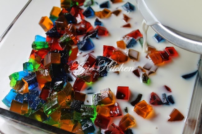 Sedap Dan Cantiknya Puding Broken Glass Jello Azie Kitchen