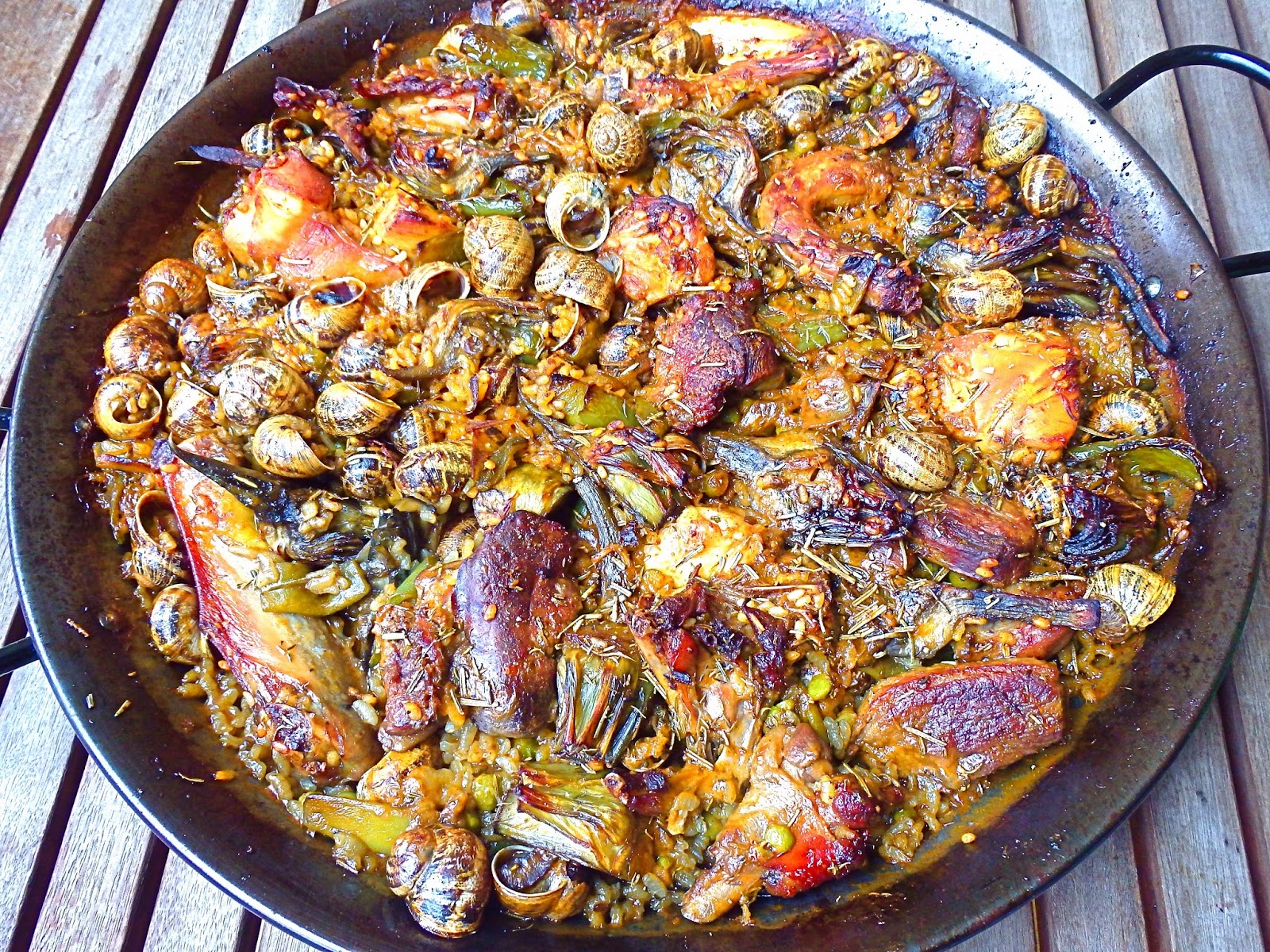 Les receptes que m'agraden La paella de mi família, con pollo, pato