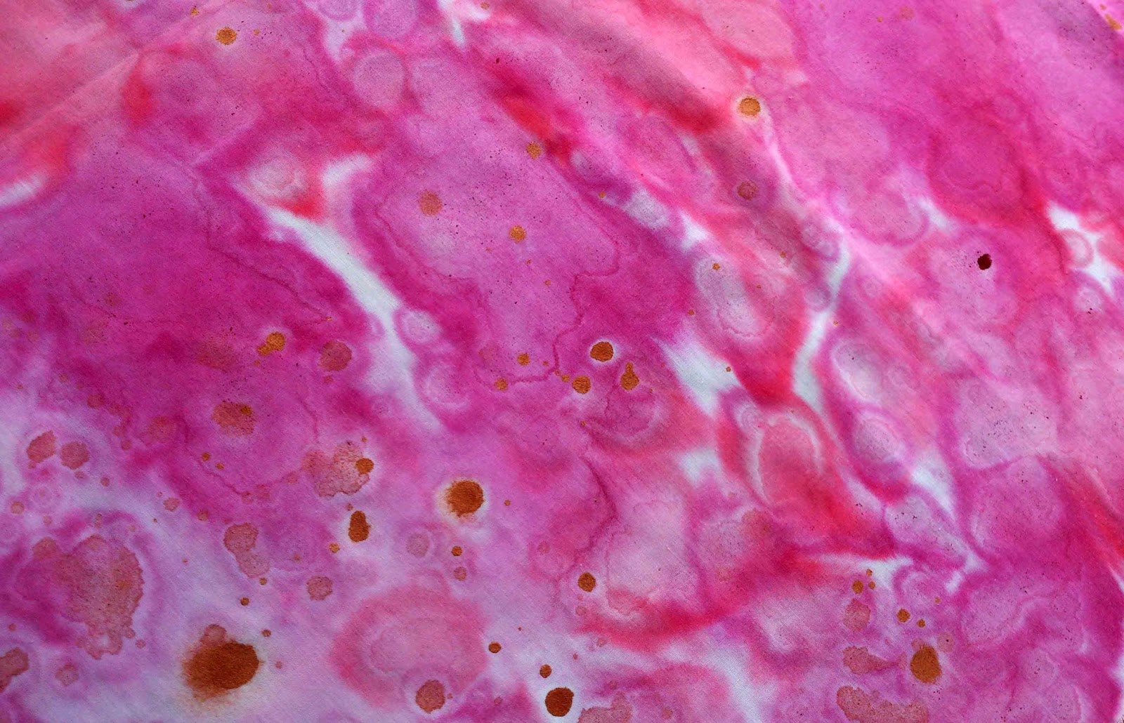 pink again hand painted fabric @ Quilt Routes