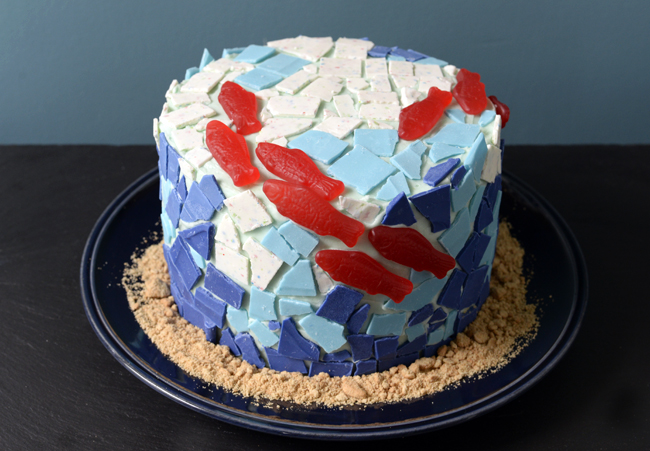 Pixel Whisk: Ocean Mosaic Cake