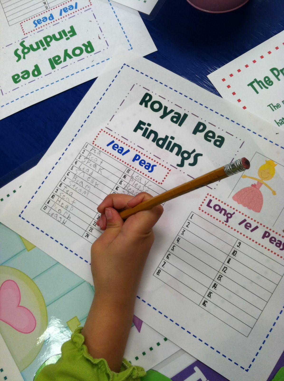 Life in First Grade: The Princess and the Pea Center Activity in Action!