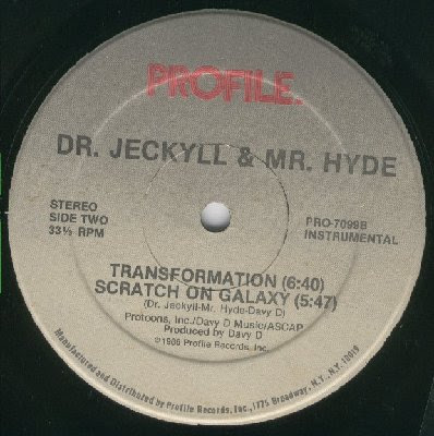 Dr. Jeckyll & Mr. Hyde – Transformation / Scratch On Galaxy (1986, VLS, 256)