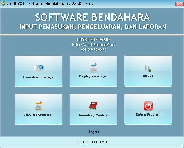 Software Aplikasi Pembukuan Bendahara Pengeluaran