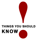Things you should know Things you should know