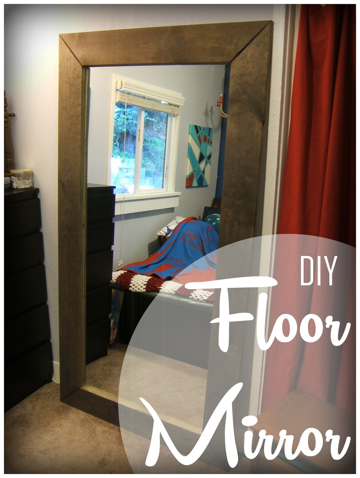 Nine Red DIY Floor Mirror