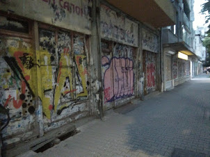 Graffitti  on buildings in Sofia.
