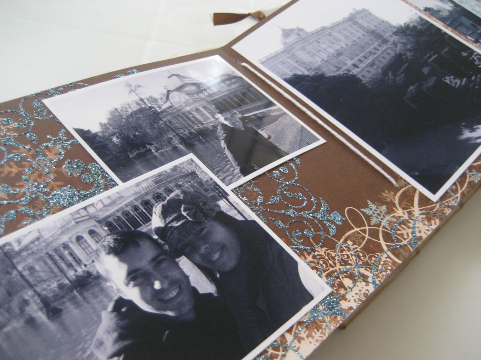 Manualidades y tendencias Scrapbooking Mini álbum Madrid hivernal