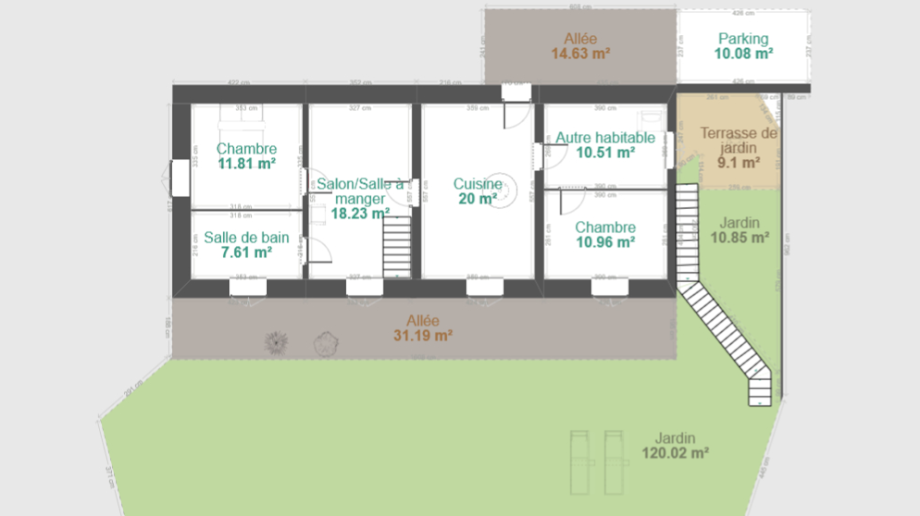 Plan du gîte et alentours