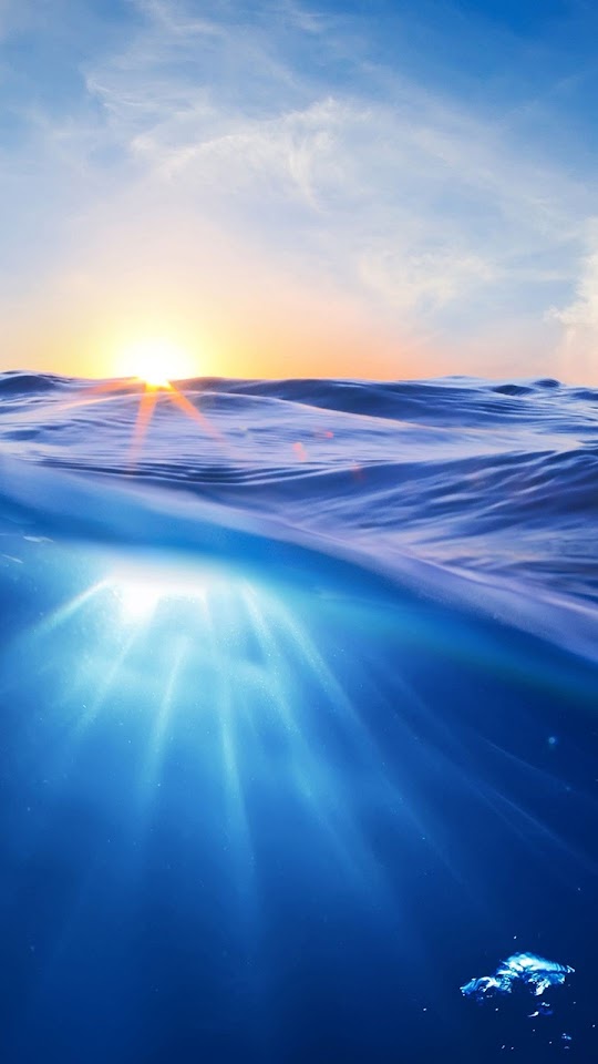 HD Sea Waves Sunrise  Android Best Wallpaper