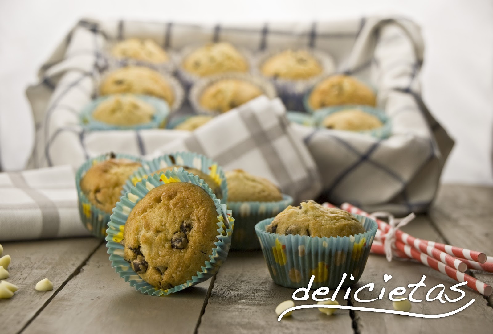 www.delicietas.es Muffins con pepitas de chocolate