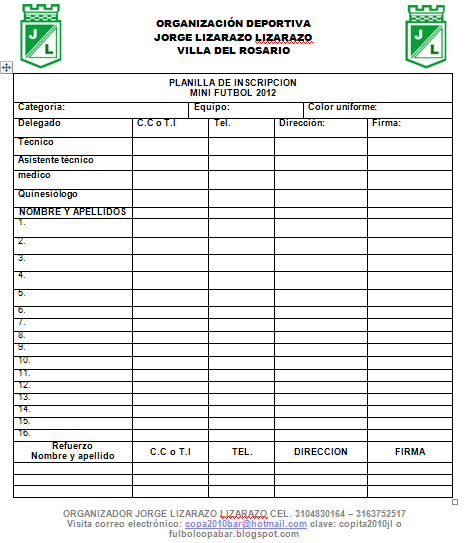 INSCRIPCION TORNEO MINI TENIS inscripcion torneo mini tenis: