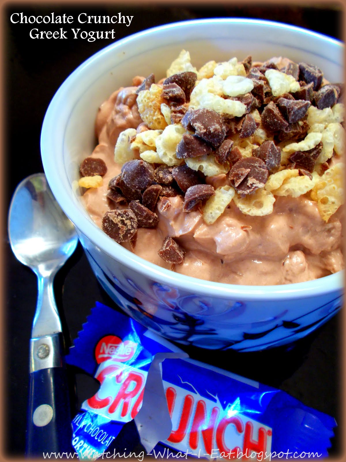 Watching What I Eat Chocolate Crunchy Greek Yogurt great for