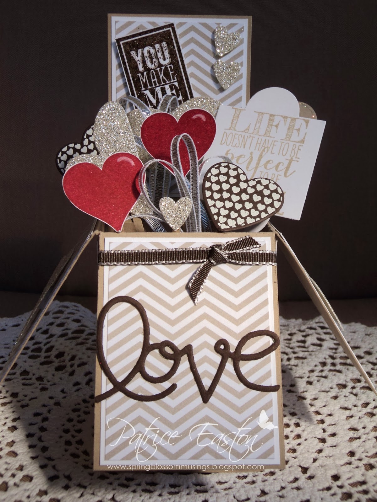 Creating nonsense: valentine box card Spring Blossom Musings: Valentine - Card in a Box