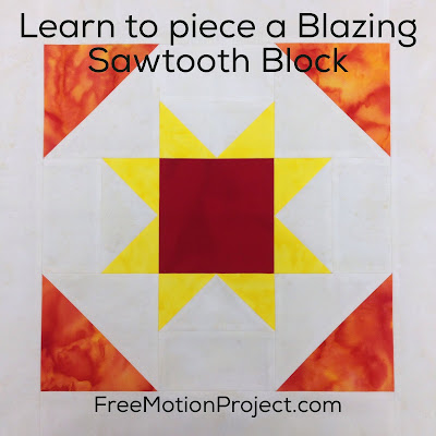 Blazing Sawtooth Patchwork Block