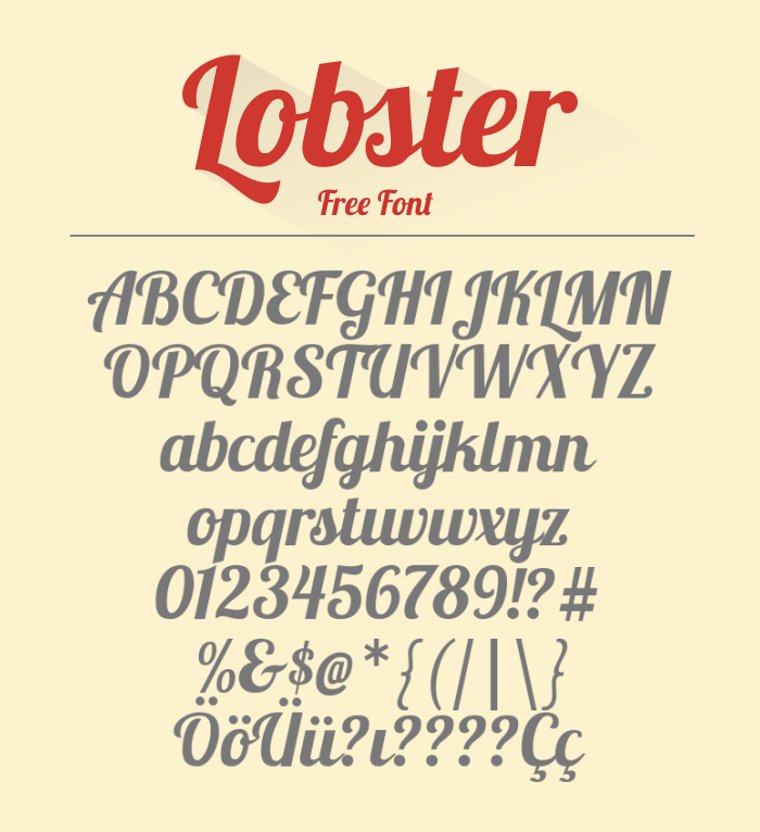 35 Font Script untuk Desain grafis - Lobster Script Font