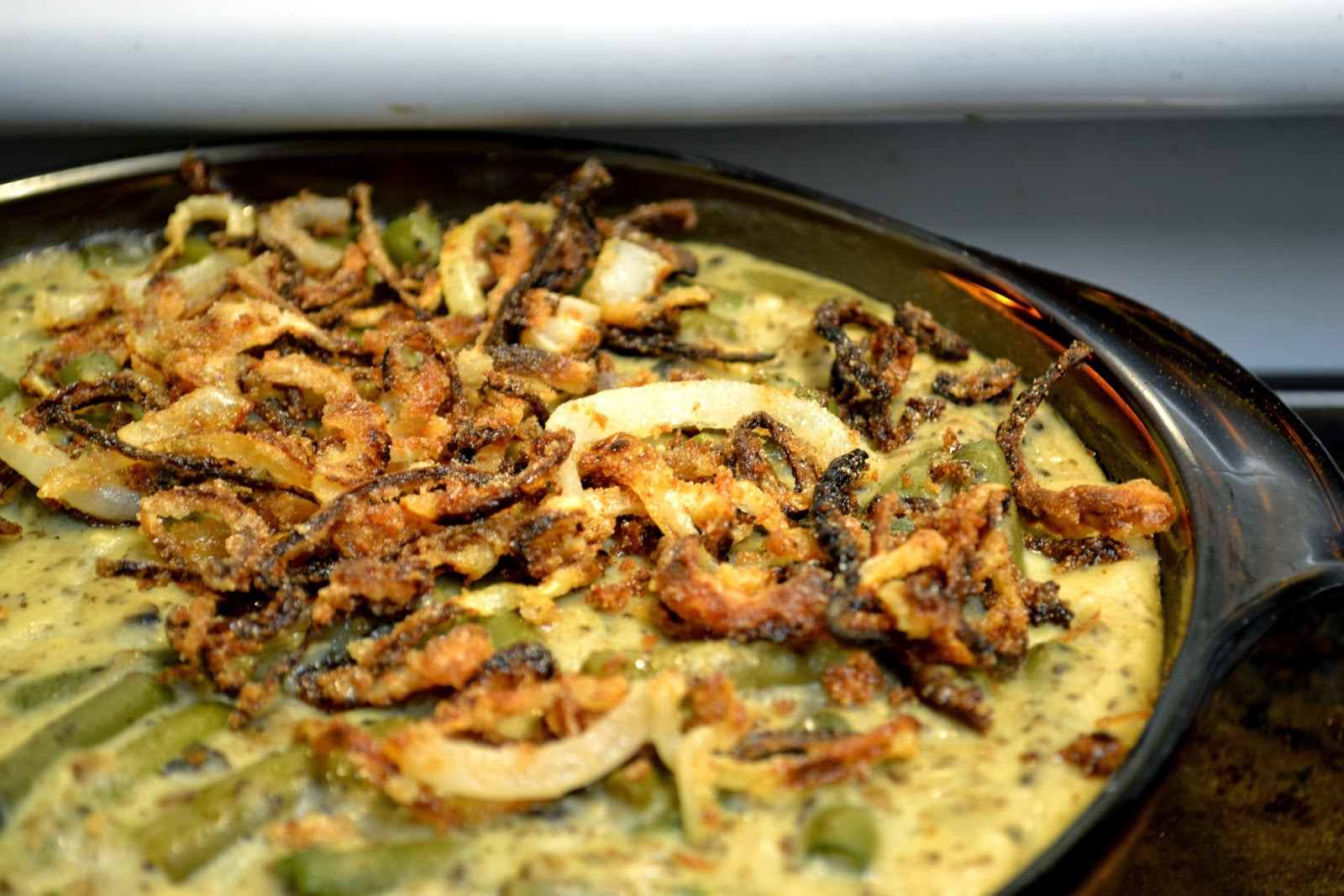 Vegans Have Superpowers Green Bean Casserole with French Fried Onions