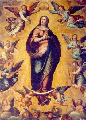 Lema del escudo-insignia de la Abadía del Sacro Monte: «A MARÍA NO TOCÓ EL PECADO PRIMERO»