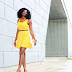 ORANGE BEADED NECKLACE x YELLOW SKATER DRESS | INSTAGRAM OUTFIT