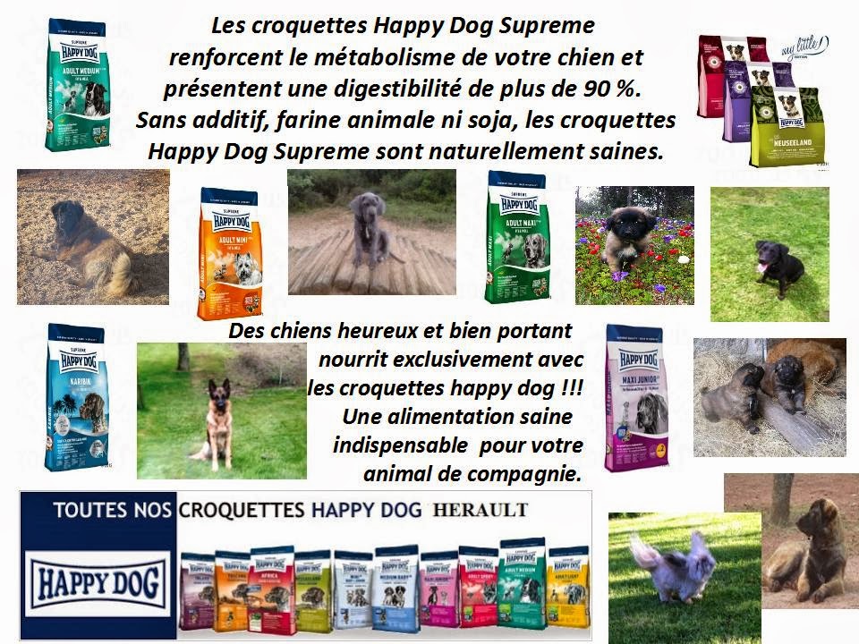 HAPPY DOG DES CROQUETTES 100% NATURELLES ET TRES DIGESTES