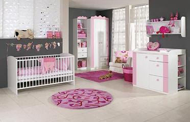habitación rosa gris
