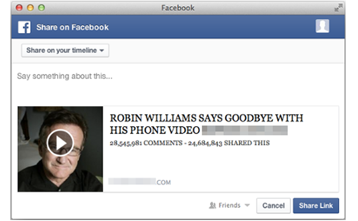robin williams facebook