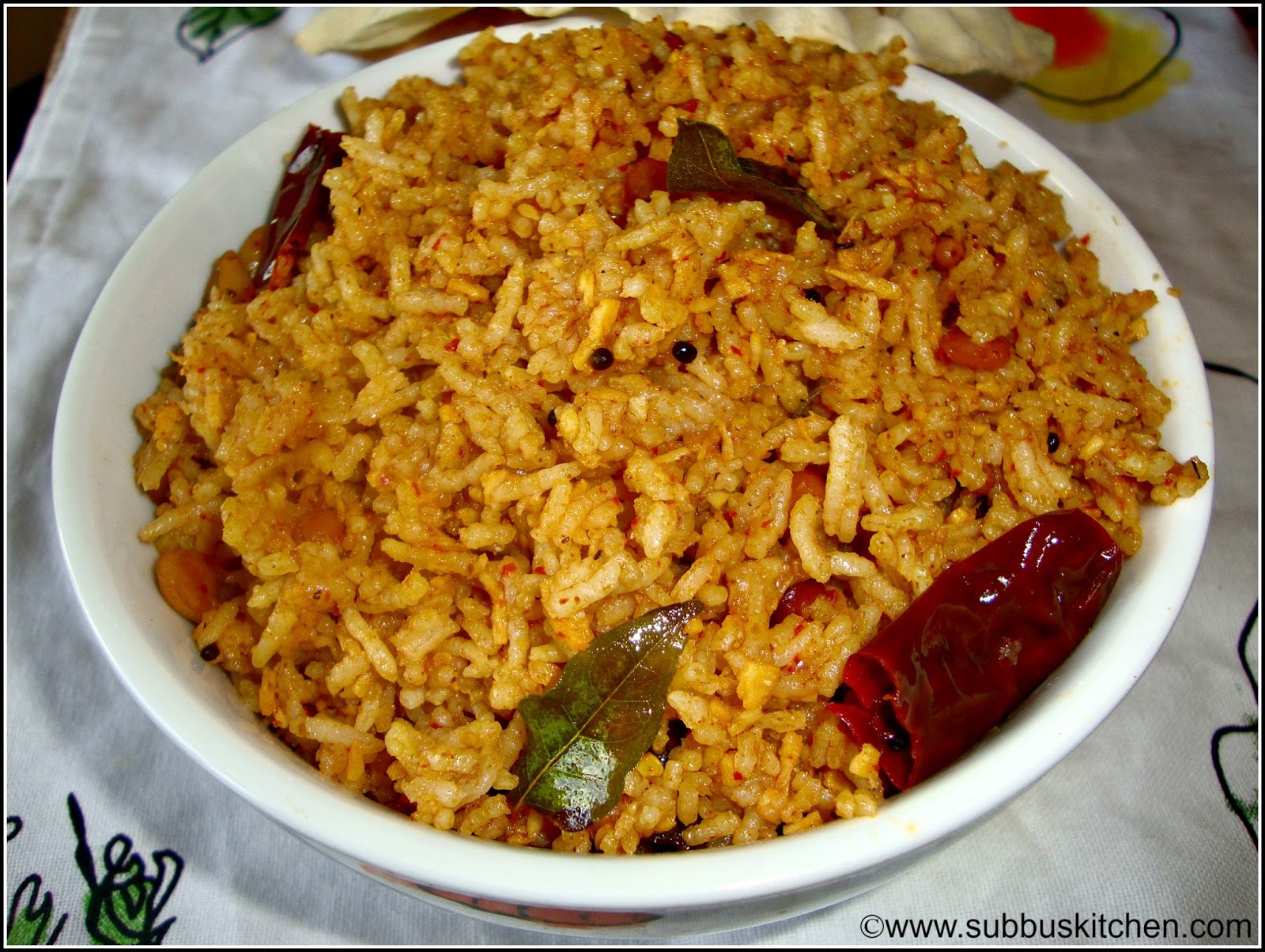Karnataka Tamarind Rice Subbus Kitchen